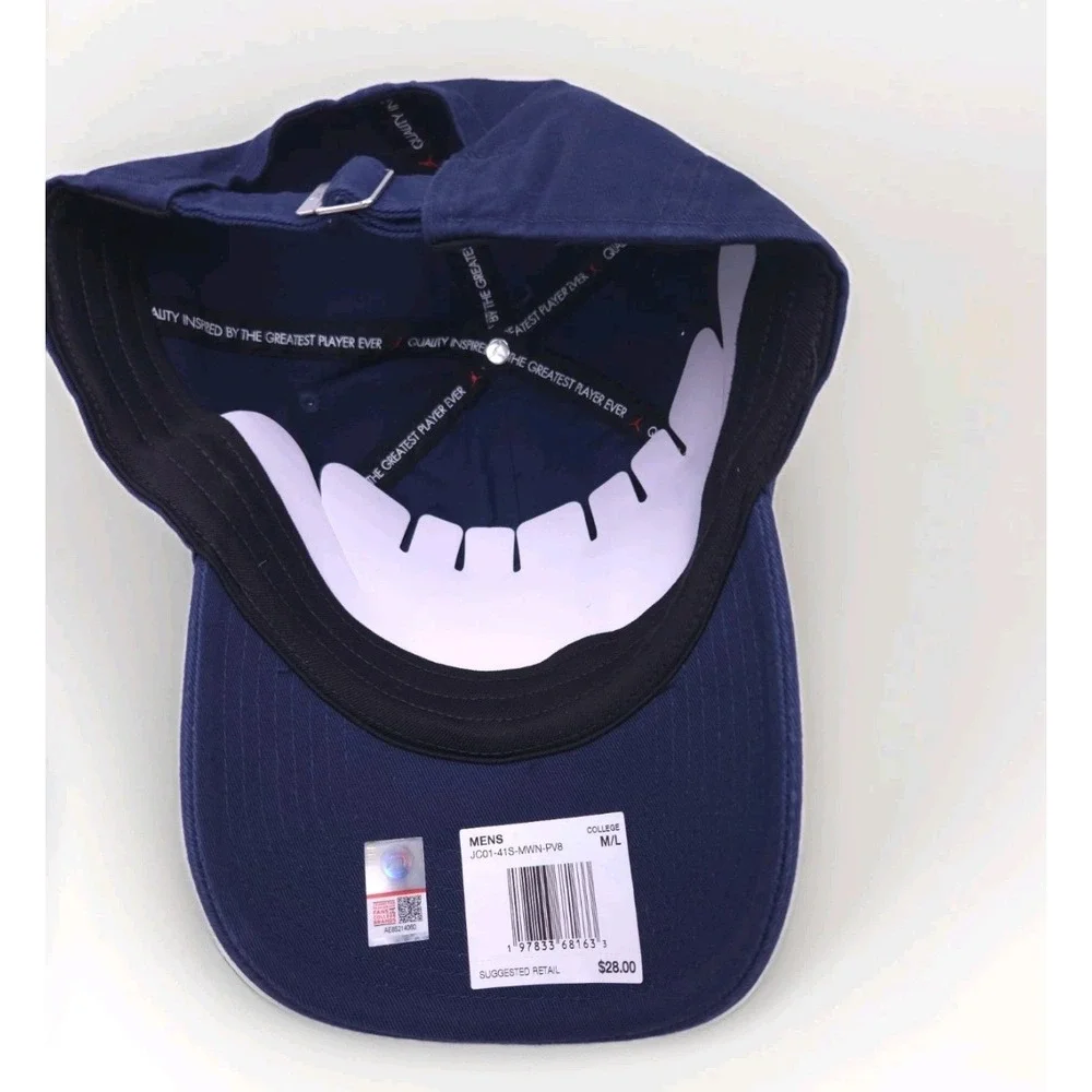 Jordan‎ Brand Michigan Wolverines Club Adjustable Strapback Hat Blue Size M/L